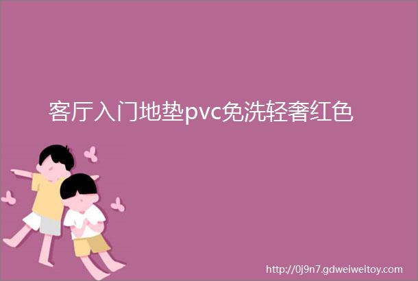 客厅入门地垫pvc免洗轻奢红色