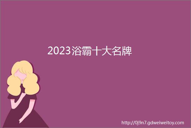 2023浴霸十大名牌