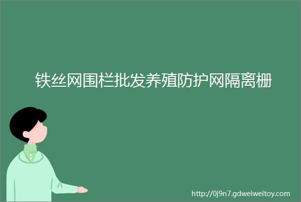 铁丝网围栏批发养殖防护网隔离栅